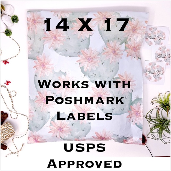 LAST ONE 25 14X17 Flower Cactus Mailers CLEARANCE - Picture 2 of 6